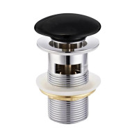 Донный клапан Roxen P01B (black) с переливом