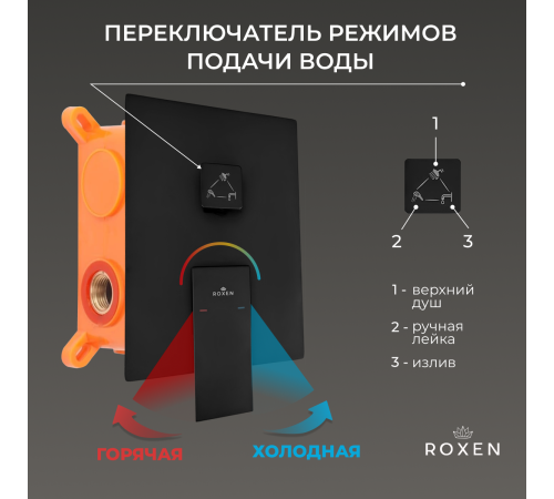 Душевая система скрытого монтажа Roxen Caspia 50016000-B