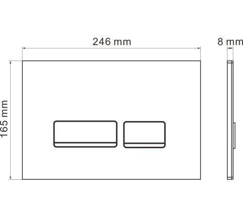 Кнопка для инсталляции Roxen Glass 430280W
