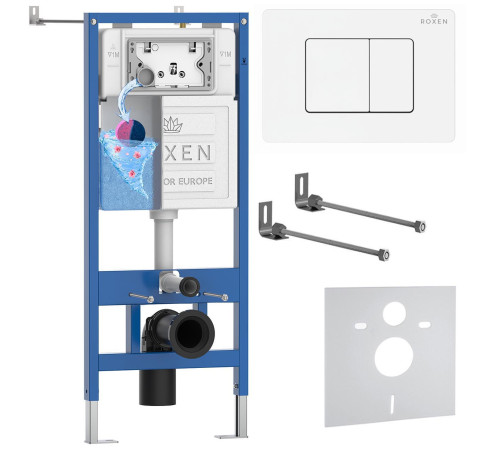 Инсталляция для подвесного унитаза 4 в 1 Roxen StounFix Dual Fresh 868402 с аромадозатором