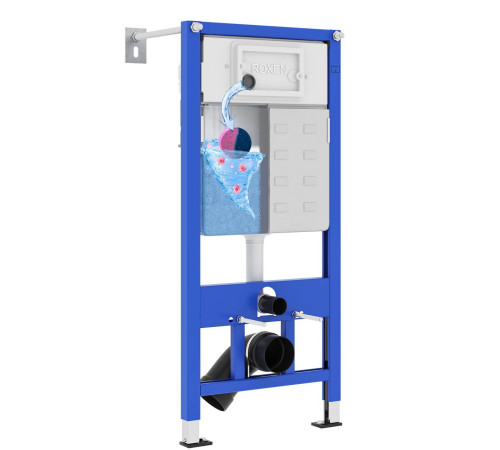 Инсталляция для подвесного унитаза 4 в 1 Roxen StounFix Dual Fresh 868402 с аромадозатором