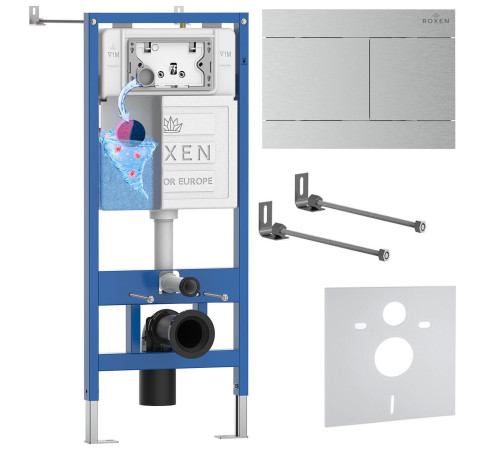 Инсталляция для подвесного унитаза 4 в 1 Roxen StounFix Dual Fresh 868404 с аромадозатором