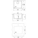 Кухонная мойка Roxen Gap 360270-44VB   440х420х200  Vanta Black