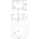 Кухонная мойка Roxen Gap 360270-54CW   540х420х200  Cloud White