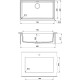 Кухонная мойка Roxen Gap 360270-74VB   740х420х200  Vanta Black