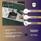 Комплект 2 в 1 (560100)  Кухонная мойка Roxen Simple 560220-45B со смесителем  Keit 500504GM-GR графит 