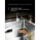 Комплект 2 в 1 (560109) Кухонная мойка Roxen Simple 560220-70B со смесителем Keit 500504GM-GR  700х480х220  графит