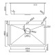 Комплект 2 в 1 (560109) Кухонная мойка Roxen Simple 560220-70B со смесителем Keit 500504GM-GR  700х480х220  графит