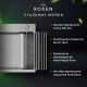 Комплект 2 в 1 (560110) Кухонная мойка Roxen Snake 560220-45-BS со смесителем Keit 500504GM-GR 450х450х220  графит