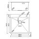 Комплект 2 в 1 (560124) Кухонная мойка Roxen Simple 560220-45 со смесителем Keit 500504NB-B  450х450х220  сатин