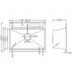 Комплект 2 в 1 (560137) Кухонная мойка Roxen Stage 560250-60 со смесителем Keit 500504NB-B  600х480х220  сатин