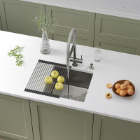 Кухонная мойка Roxen Uno 560210-44 с ролл-матом и дозатором  440х440х220  сатин Кухонная мойка Roxen Uno 560210-44 с ролл-матом и дозатором  440х440х220  сатин