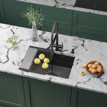 Кухонная мойка Roxen Uno 560210-54BS с ролл-матом и дозатором  540х440х220  графит Кухонная мойка Roxen Uno 560210-54BS с ролл-матом и дозатором  540х440х220  графит