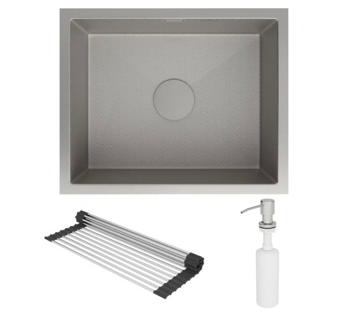 Кухонная мойка Roxen Uno 560210-54-S с ролл-матом и дозатором сатин Кухонная мойка Roxen Uno 560210-54-S с ролл-матом и дозатором сатин