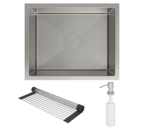 Кухонная мойка Roxen Uno 560210-54 с ролл-матом и дозатором сатин Кухонная мойка Roxen Uno 560210-54 с ролл-матом и дозатором сатин