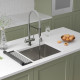Кухонная мойка Roxen Uno 560210-54 с ролл-матом и дозатором сатин