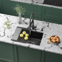 Кухонная мойка Roxen Uno 560210-54B с ролл-матом и дозатором  540х440х220  графит Кухонная мойка Roxen Uno 560210-54B с ролл-матом и дозатором  540х440х220  графит