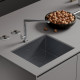 Кухонная мойка Roxen Uno 560210-54B с ролл-матом и дозатором графит