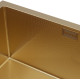 Кухонная мойка Roxen Uno 560210-54G-GR с ролл-матом и дозатором  540х440х220  золото зернистое