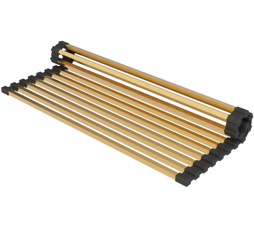 Кухонная мойка Roxen Uno 560210-54G-GR с ролл-матом и дозатором  540х440х220  золото зернистое