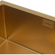 Кухонная мойка Roxen Uno 560210-54G-V с ролл-матом и дозатором  540х440х220  золото Volcanic