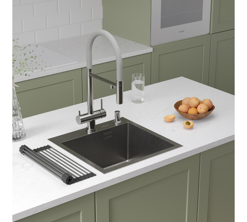 Кухонная мойка Roxen Simple 560220-45 с ролл-матом и дозатором Кухонная мойка Roxen Simple 560220-45 с ролл-матом и дозатором