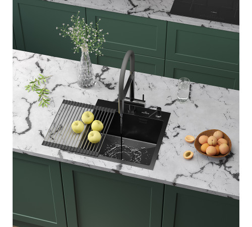 Кухонная мойка Roxen Simple 560220-45B с ролл-матом и дозатором Кухонная мойка Roxen Simple 560220-45B с ролл-матом и дозатором
