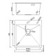 Комплект 2 в 1 (560102) Кухонная мойка Roxen Simple 560220-50B-GR со смесителем Keit 500504GM-GR  500х480х220  графит зернистый