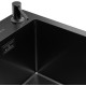 Комплект 2 в 1 (560102) Кухонная мойка Roxen Simple 560220-50B-GR со смесителем Keit 500504GM-GR  500х480х220  графит зернистый