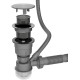 Комплект 2 в 1 (560103) Кухонная мойка Roxen Simple 560220-50B-V со смесителем Keit 500504GM-GR  500х480х220  графит Volcanic