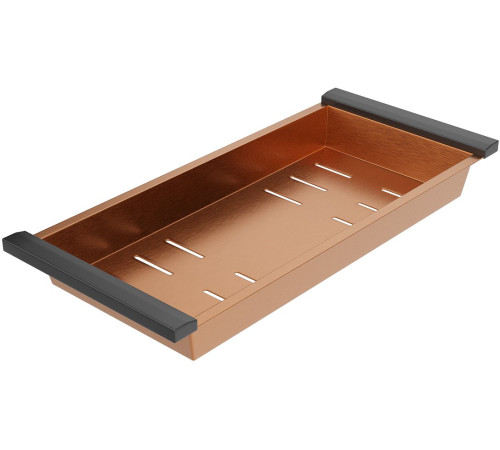 Кухонная мойка Roxen Simple 560220-50BR-GR с коландером и дозатором  500х480х220  бронза зернистая