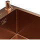 Кухонная мойка Roxen Simple 560220-50BR-GR с коландером и дозатором  500х480х220  бронза зернистая