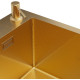 Комплект 2 в 1 (560148) Кухонная мойка Roxen Simple 560220-50G-GR со смесителем Keit 500504GB-W  500х480х220  золото зернистое