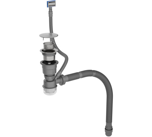 Кухонная мойка Roxen Simple 560220-60-GR с коландером и дозатором  600х480х220  сатин зернистый