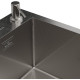 Кухонная мойка Roxen Simple 560220-60-GR с коландером и дозатором  600х480х220  сатин зернистый