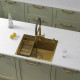 Кухонная мойка Roxen Simple 560220-60-GS с коландером и дозатором  золото