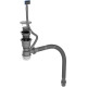 Комплект 2 в 1 (560107) Кухонная мойка Roxen Simple 560220-60B-V со смесителем Keit 500504GM-GR  600х480х220  графит Volcanic