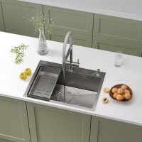 Кухонная мойка Roxen Simple 560220-65 с коландером и дозатором  650х480х220  сатин Кухонная мойка Roxen Simple 560220-65 с коландером и дозатором  650х480х220  сатин