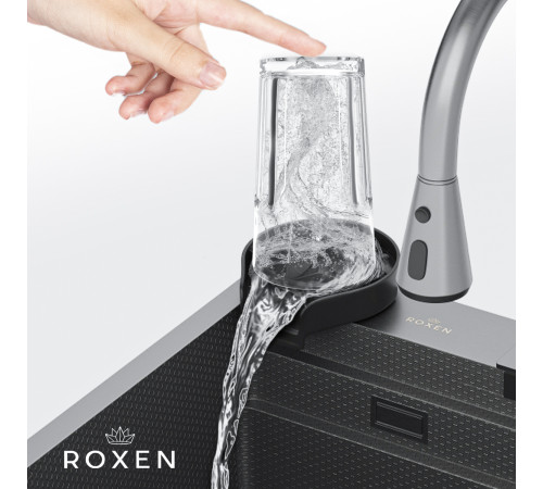 Кухонная мойка Roxen Stage Plus 560250-60BS многофункциональная в комплекте со смесителем, двумя коландерами, ринзером и дозатором графит Кухонная мойка Roxen Stage Plus 560250-60BS многофункциональная в комплекте со смесителем, двумя коландерами, ринзером и дозатором графит