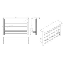 Полотенцесушитель Roxen Velar 11060-4565-B    45х65  с полкой    черный Полотенцесушитель Roxen Velar 11060-4565-B    45х65  с полкой    черный