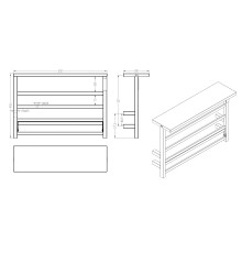 Полотенцесушитель Roxen Velar 11060-4565-B    45х65  с полкой    черный