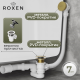 Сифон для ванны Roxen R70C-G Click-Clack с функцией верхней очистки