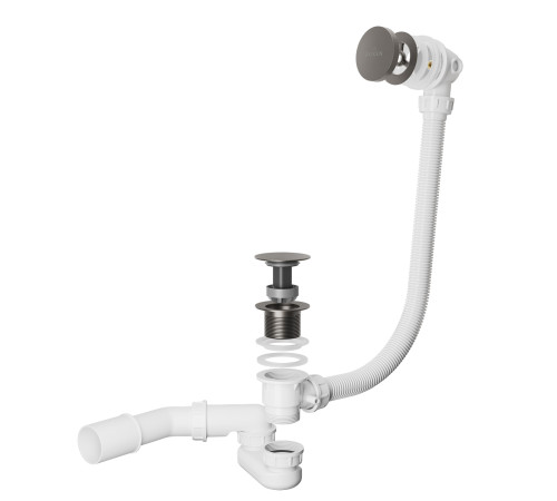 Сифон для ванны Roxen R70C-GM Click-Clack с функцией верхней очистки