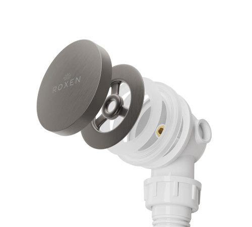 Сифон для ванны Roxen R70C-GM Click-Clack с функцией верхней очистки