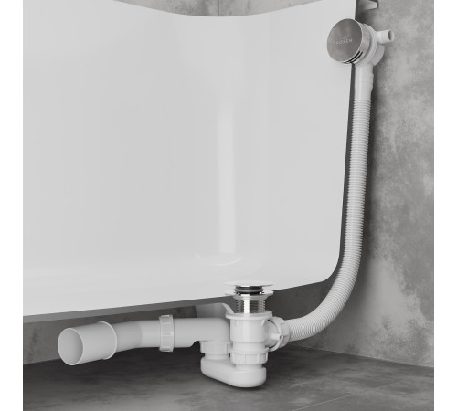 Сифон для ванны Roxen R70S-CH с функцией наполнения воды