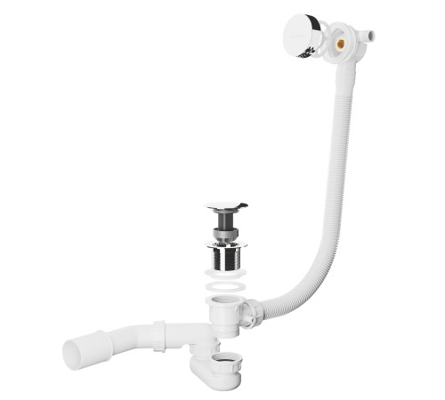 Сифон для ванны Roxen R70S-CH с функцией наполнения воды
