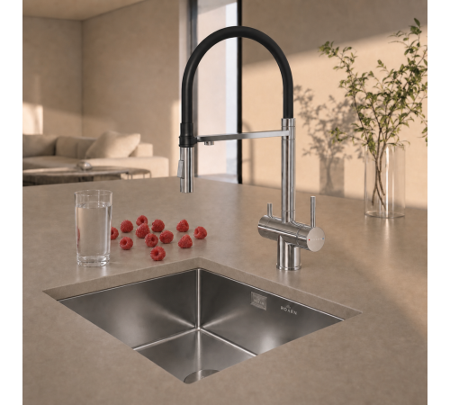 Смеситель для кухни Roxen Keit 500504NB-B с подключением к фильтру воды