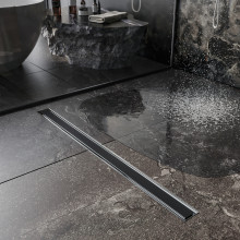 Душевой трап Roxen Black Glass двусторонний под плитку 91030-60	600мм*70мм*70мм  Душевой трап Roxen Black Glass двусторонний под плитку 91030-60	600мм*70мм*70мм