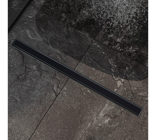 Душевой трап Roxen Black Glass двусторонний под плитку 91030-70  Душевой трап Roxen Black Glass двусторонний под плитку 91030-70