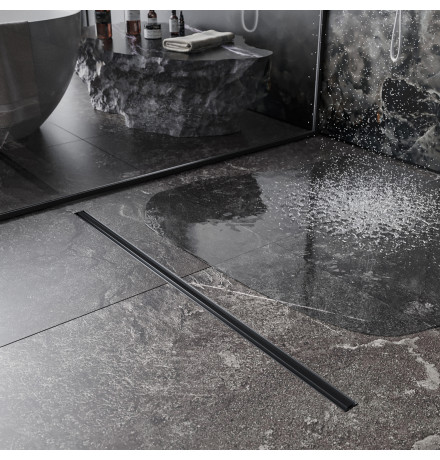  Душевой трап Roxen Supra Black Slim двусторонний под плитку 91070-60	600мм*31,5мм*70мм